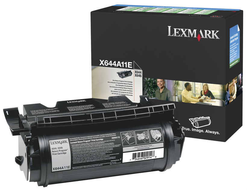 Vratný toner Lexmark X64x černý