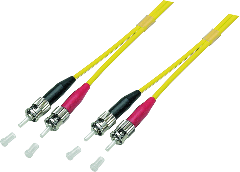 FO Duplex Patch Cable ST-ST 9/125µ 1m