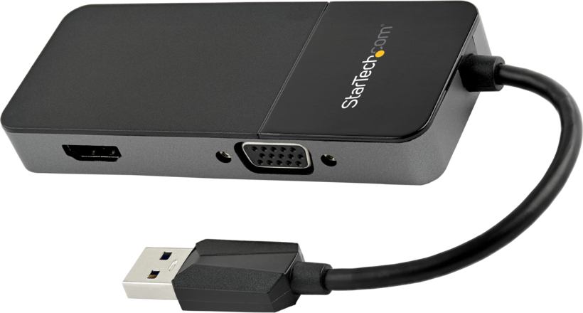 Adapter USB A/m - HDMI+VGA/f