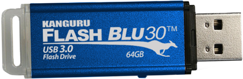 Clé USB 32 Go Kanguru FlashBlu30 bleu