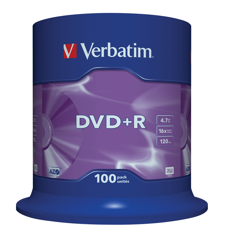 Verbatim DVD+R 4,7 GB 16x SP(100)