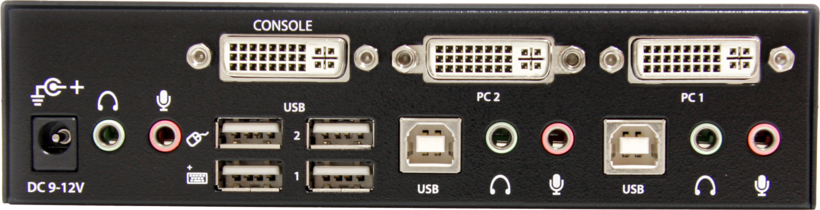 Switch KVM StarTech DVI-I 2 portas