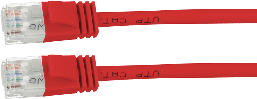 Patch Cable RJ45 U/UTP Cat6a 0.5m Red