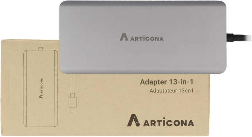 Adaptateur 13en1 C-DP/HDMI/VGA/RJ45/USB