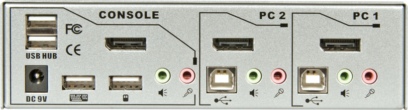 LINDY KVM-Switch PRO DisplayPort 2-Port