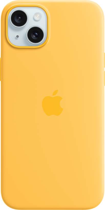 Silikon. obal Apple iPhone 15 Plus žlutý