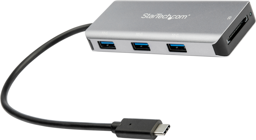 Hub USB 3.1 StarTech 3 ports+lect.cartes