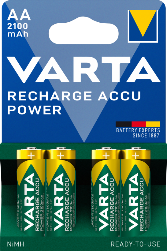 Varta HR06 AA 2100mAh NiMH Battery 4pack