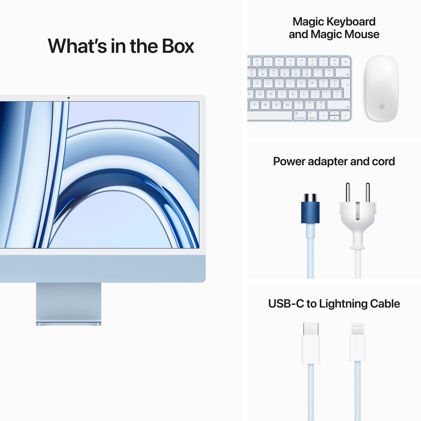 iMac Apple M3 8 núcleos 8/256 GB azul