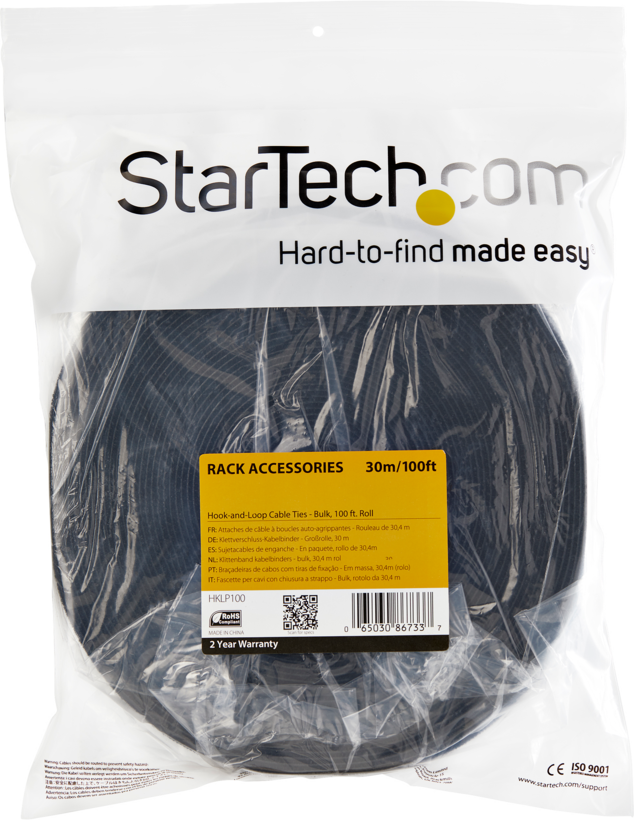 Rollo sujetacables velcro 15000 mm negro