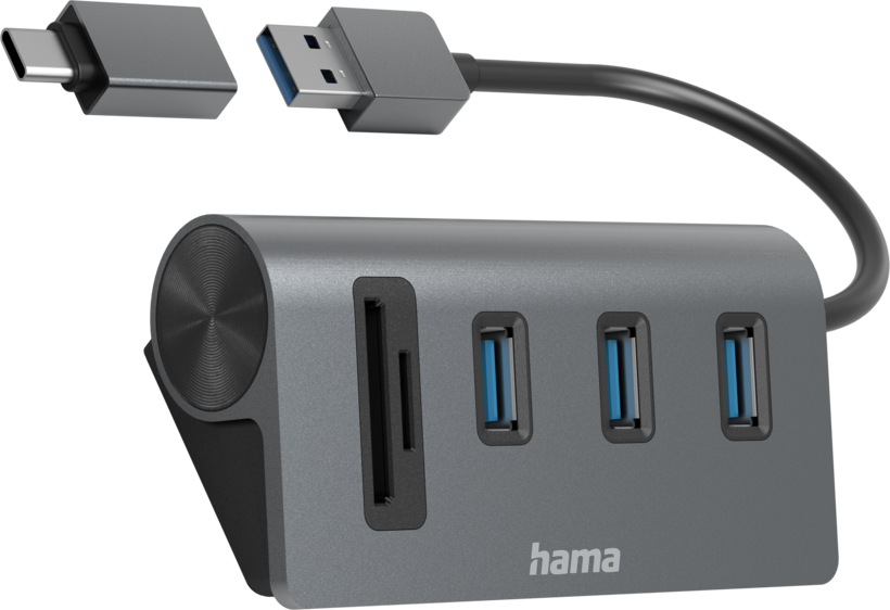 Hub USB 3.0 3 porte + lettore schede