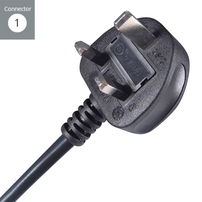 Power Cable UK/m-C13/f 5.0 m Black