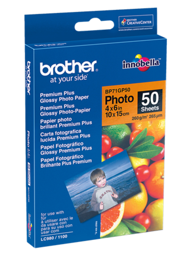 Brother BP71GP50 A6 Photo Paper Glossy