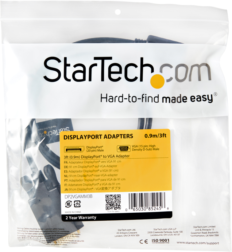 StarTech DisplayPort - VGA Cable 0.9m