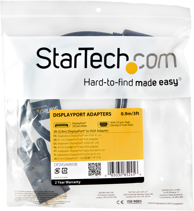StarTech DisplayPort - VGA Kabel 0,9 m