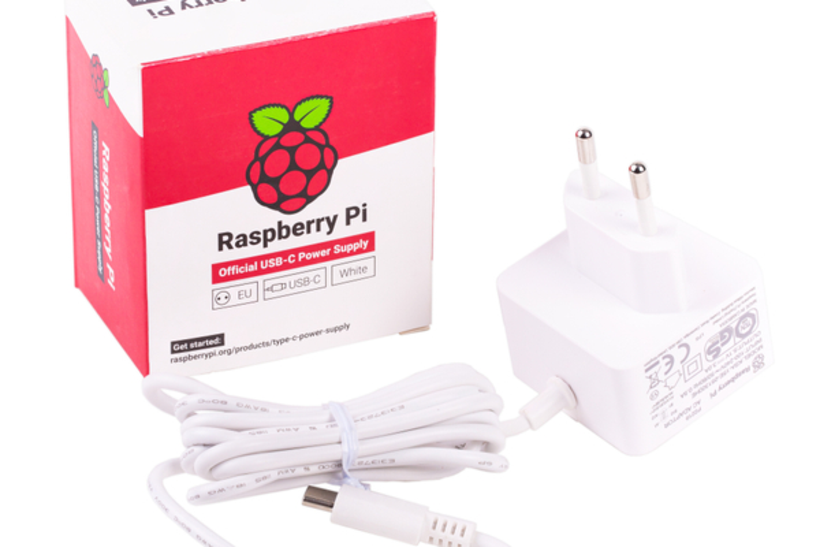 Alimentation USB-C Raspberry Pi 4, blanc