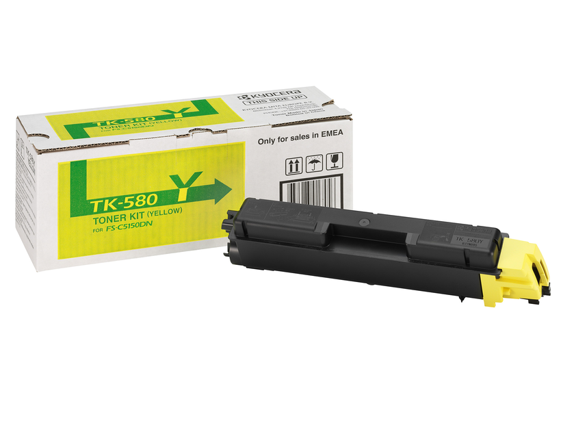 Kit de toner TK-580Y Kyocera, amarelo