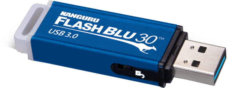 Clé USB 32 Go Kanguru FlashBlu30 bleu