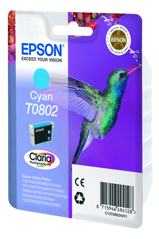 Inchiostro Epson T0802 ciano