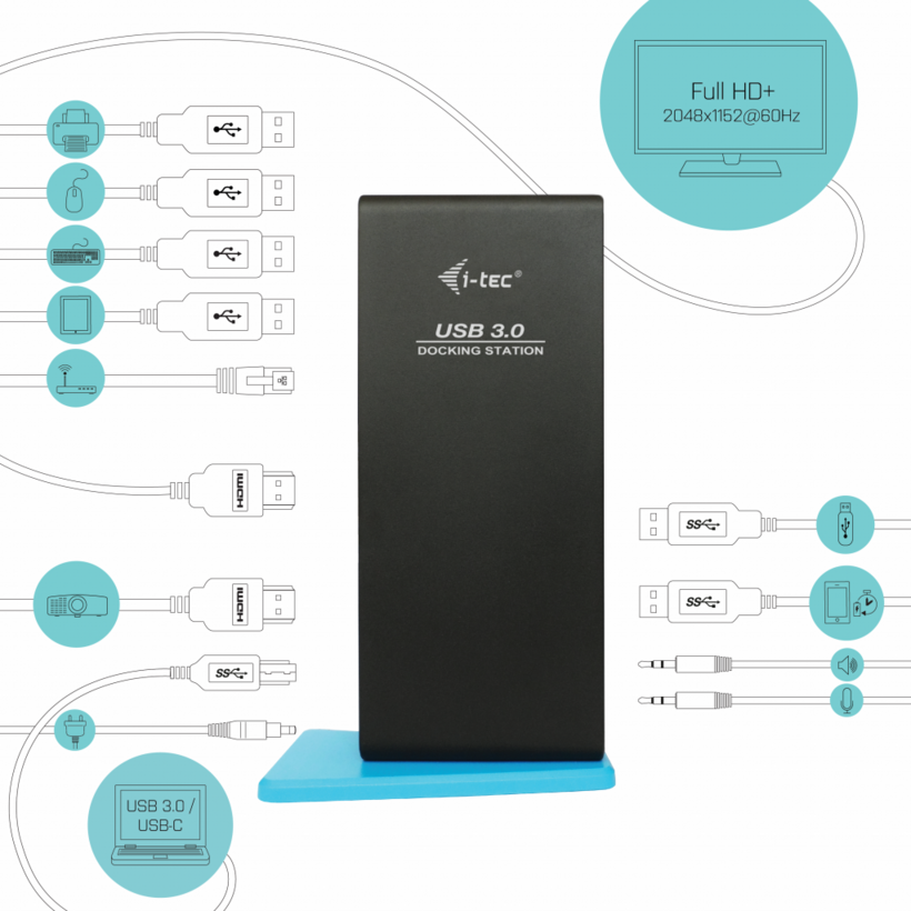 i-tec USB-C - 2x HDMI Docking