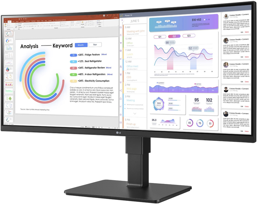 LG 34BQ77QB-B Curved Monitor