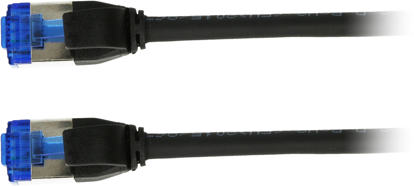 Câble patch RJ45 S/FTP Cat6a, 7,5m, noir