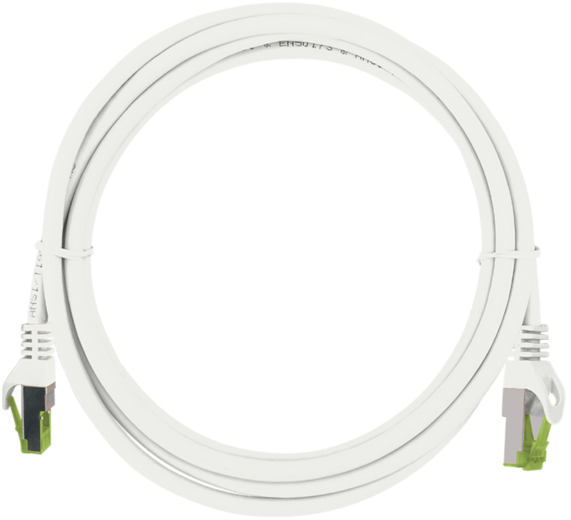 Patch Cable RJ45 S/FTP Cat6a 10m White