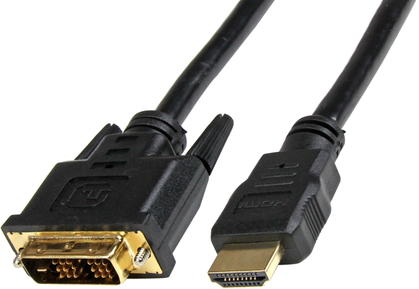 Cable HDMI(A) m/DVI-D m 0,5 m, negro