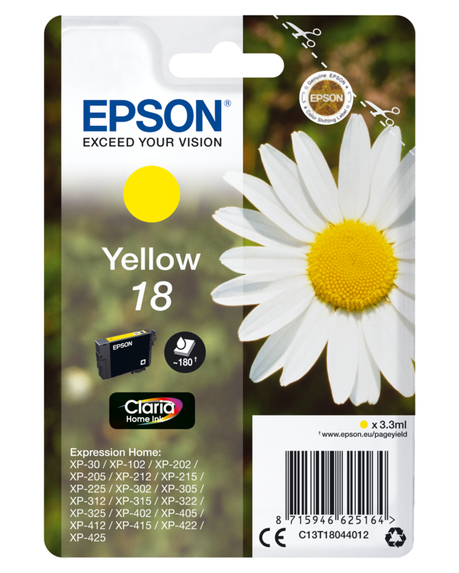 Epson 18 Claria Home Ink Yellow