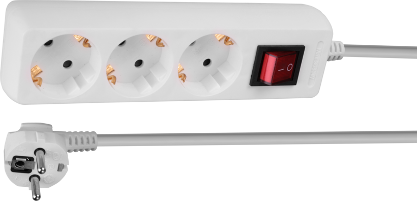 Power Strip 3-way 1.4m w/ Switch