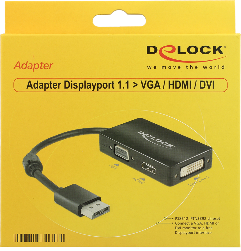 Delock DP - HDMI/DVI-D/VGA Adapter