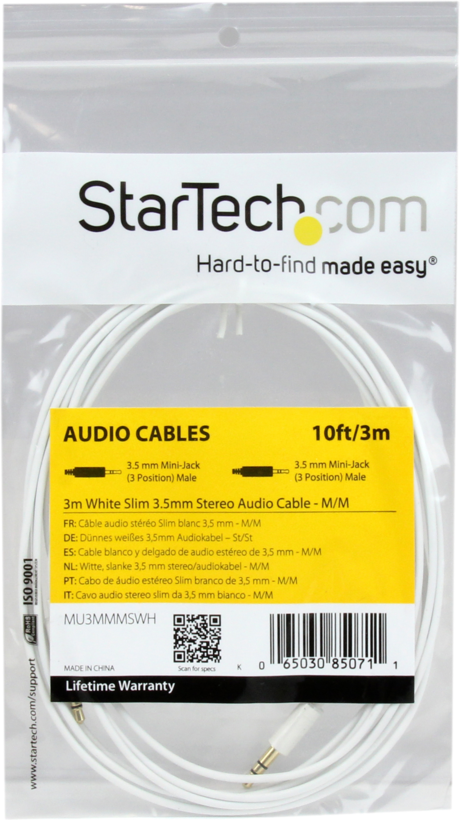 Audio Cable 3.5mm Jack/m-Jack/m 3m