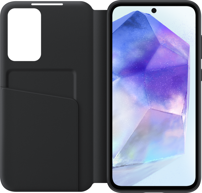 Samsung A55 Smart View Wallet Case Black