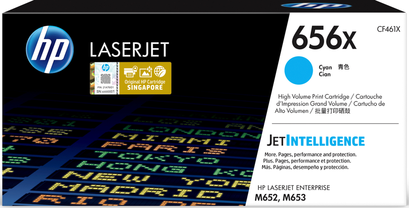 Toner HP 656X, cyan