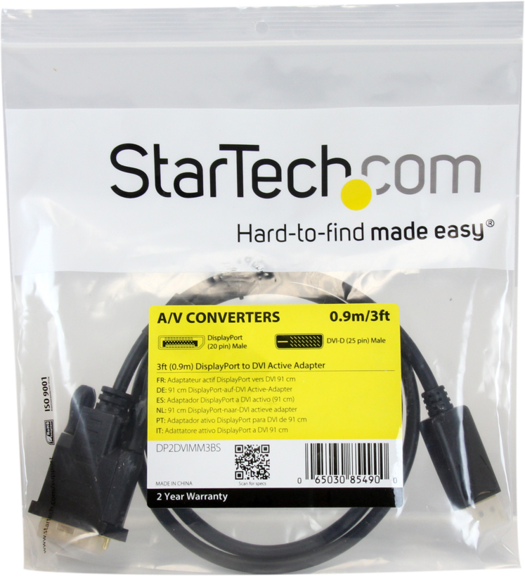 Kabel StarTech DisplayPort - DVI-D 0,9 m