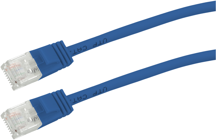 Patch kabel RJ45 U/UTP Cat6a 15 m modrý