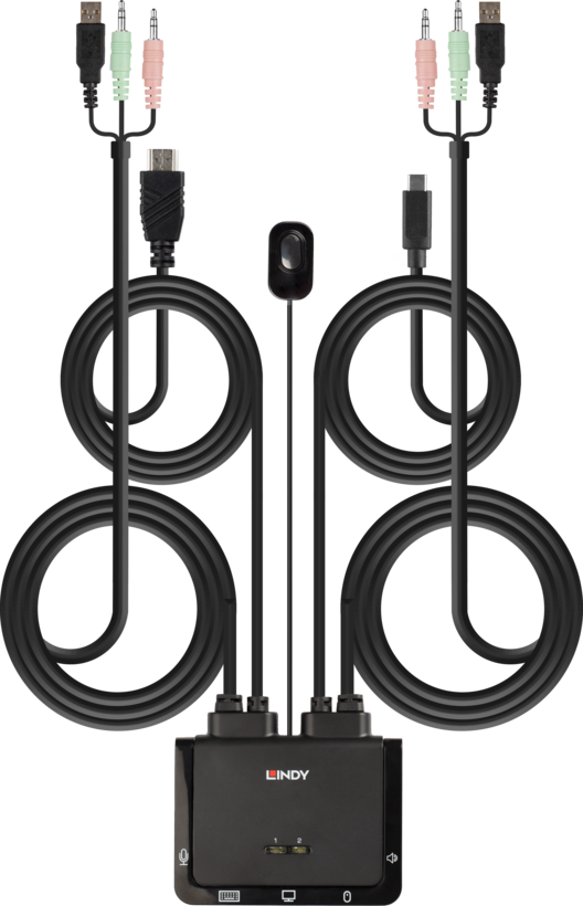 LINDY KVM SwitchCable HDMI/Type-C 2-port
