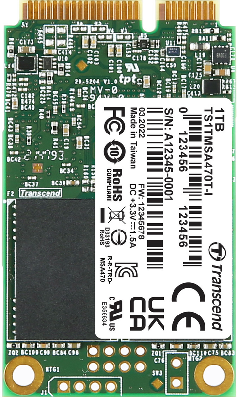 Transcend MSA470T-I mSATA 1TB SSD