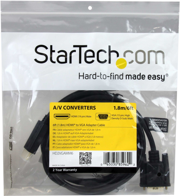 Kabel StarTech HDMI - VGA 1,8 m