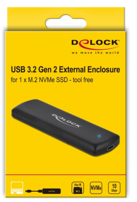 Boîtier SSD Delock M.2 NVMe PCIe