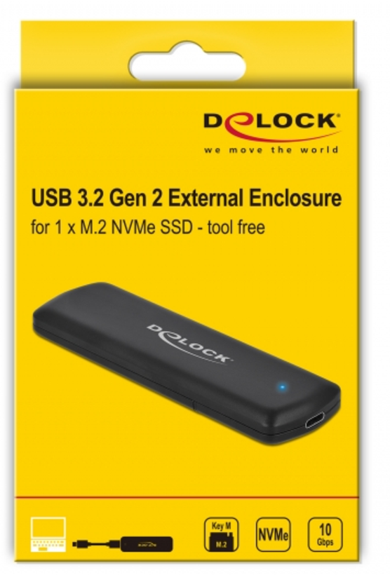 Case SSD M.2 NVMe PCIe Delock