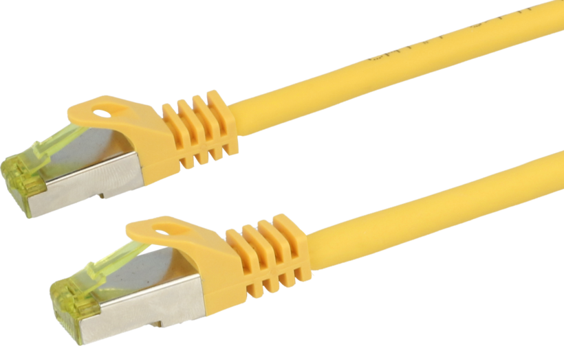 Câble patch RJ45 S/FTP Cat6a 0,25m jaune