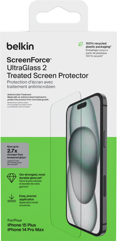 Protège-écran en verre UltraGlass de Belkin pour iPhone 14 Pro Max