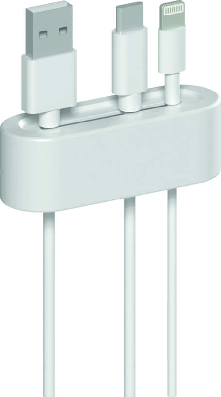 Cable Holder White 2-pack