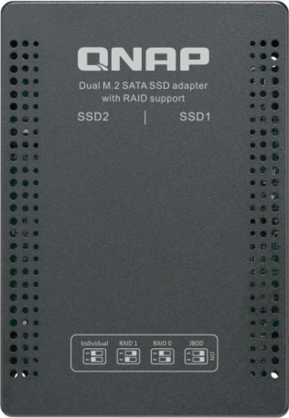 Adaptateur QNAP QDA-A2AR - Pour Monter 2 Disques 2.5" SATA Dans Un Baie 3.5" Avec RAID Matériel - 2