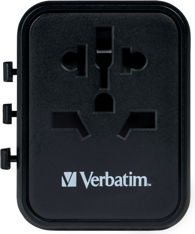 Adaptador viaje Verbatim World + 2x USB