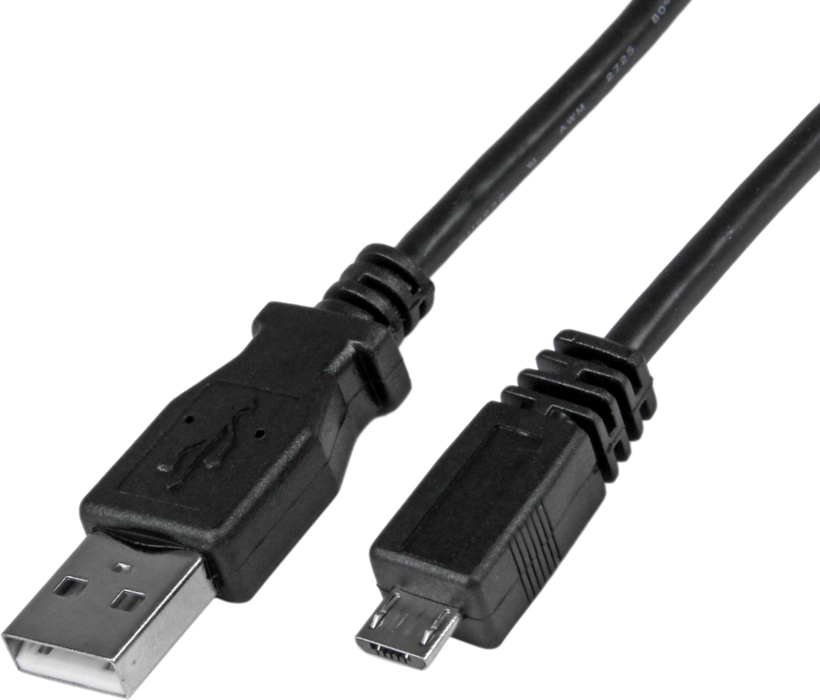 Cable USB 2.0 A/m-Micro B/m 1m Black
