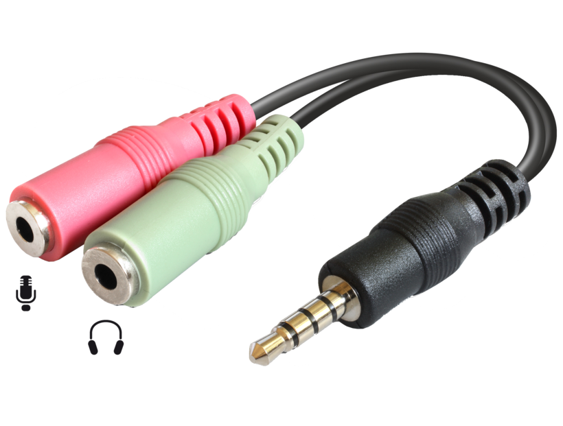 Audio Adapter 3.5mm Jack/m-2xJack/f TRRS