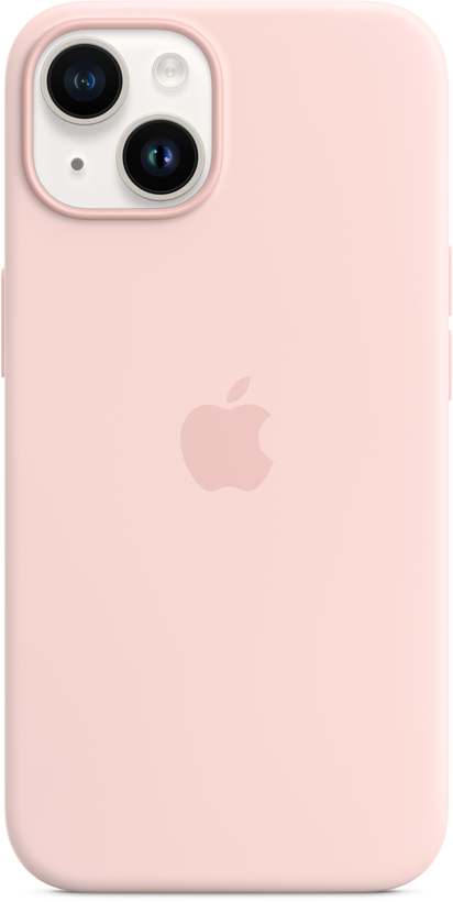 Coque silicone Apple iPh. 14 rose craie