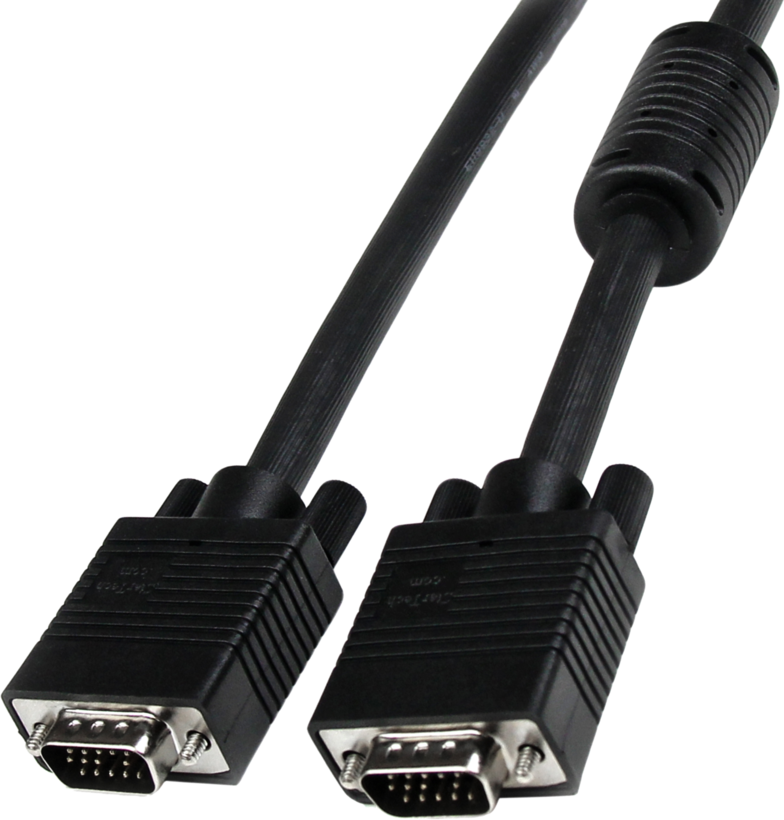 Kabel k monitoru VGA HD15 k.-k. 5m černý